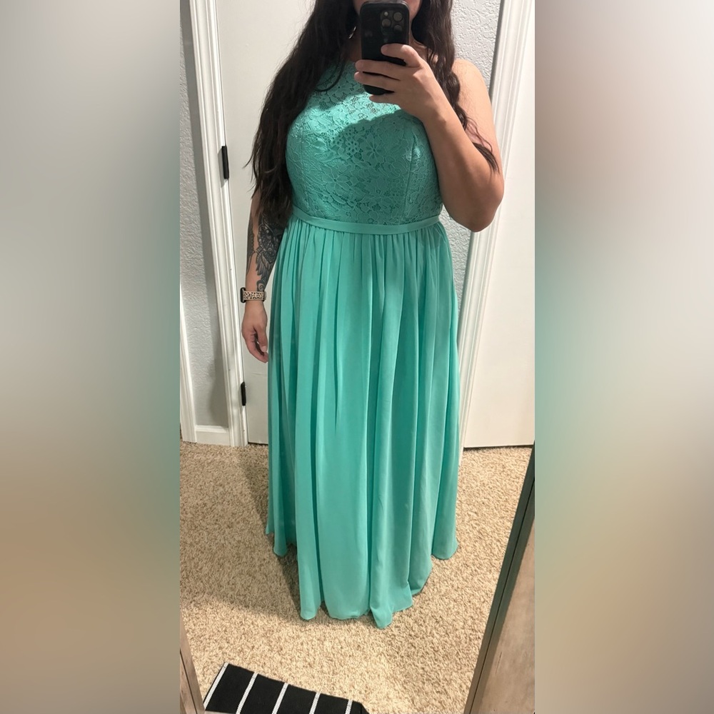 Azazie Demi Dress – Turquoise